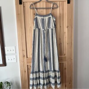 Lovestitch Striped Blue and White Maxi Dress